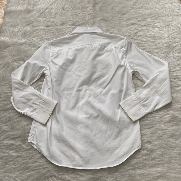 Crewcuts Boys Thompson White Button Up Oxford Shirt Size 10 Cotton Long Sleeves - Picture 3 of 6